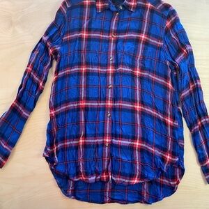 American Eagle Outfitters Flannel Shirt Boyfriend Fit size Medium (DC)